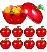 Healvian 8PCS Plastic Cookie Jar Apple Shape Candy Jar Chocolate Box Plastic Filled Bobbing Apple...