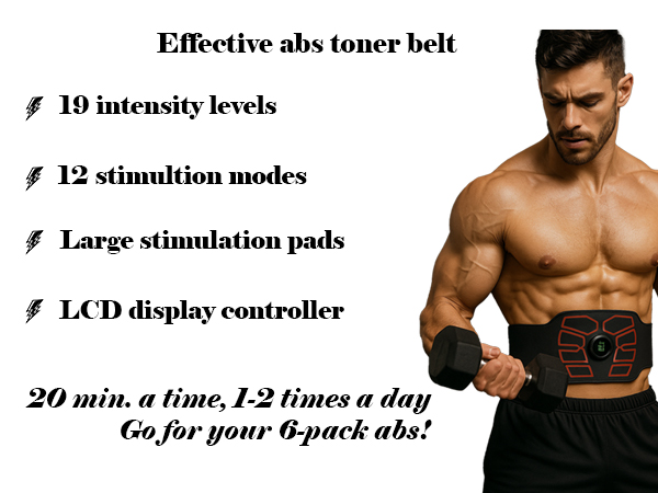 ab abdominal belly belt core electric flex grade loss military muscle pack six tactical women