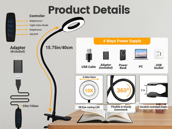 lighted magnifying glass with light reading light reading lamp magnifying glasses with light