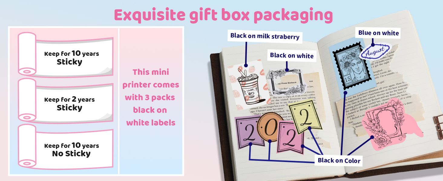 T02 Mini Sticker Printer - Wireless Sticker Maker Machine