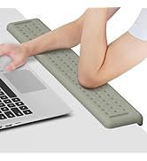 Leolee L-Shaped Desk Long Wrist Rest Elbow 60CM, Grey Memory Foam Arm Rest for Desk with Non-Slip...