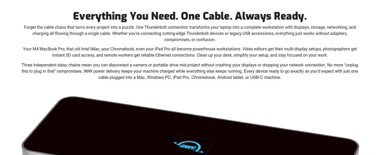 Everything You Need. One Cable. Always Ready.