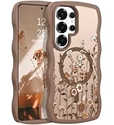 GUAGUA for Samsung Galaxy S26 Ultra Case, Magnetic Cases Cute Flower Pattern Wavy Edge Full Camer...