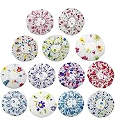 LJY 13 Pieces Assorted Shower Caps Elastic Waterproof Plastic Bathing Salon Hair Cap Lady Salon Hat