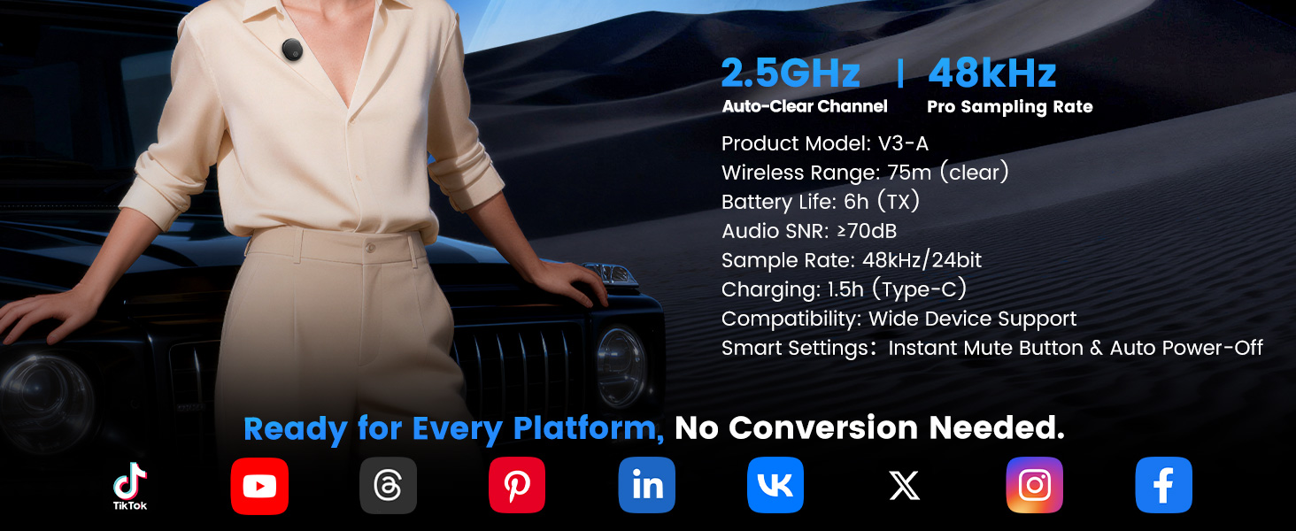 mini wireless lavalier mic