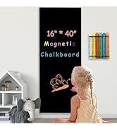 Magnetic Chalkboard Contact Paper for Wall,Peel and Stick Self Adhesive Blackboard Wall Decal Rol...
