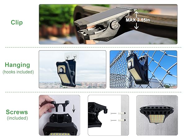 clip on solar lights