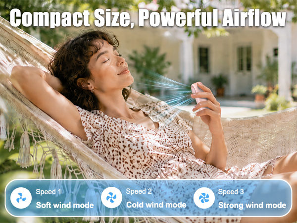 hand held fan with cooling plate