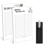 2 Pack Grocery List Magnet Pad for Fridge with Pen Holder, Total 120 Sheets Magnetic Note Pad for...