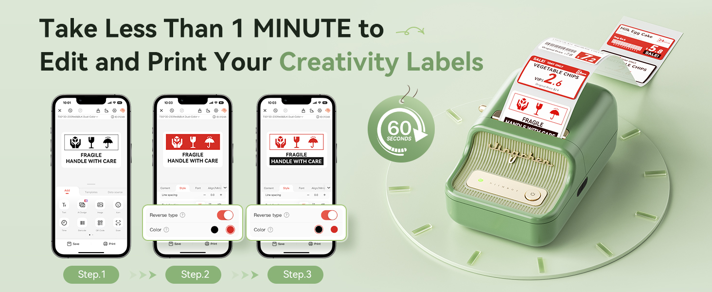 b21 pro label maker can support colorful printing,but this is a special label paper