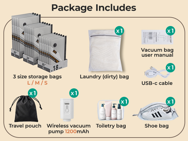 vacuum bags storage