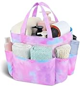 Attmu Mesh Shower Caddy Portable, Quick Dry Hanging Shower Tote Bag for College Dorm Room Essenti...