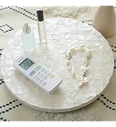 CHI AN HOME 12 Inch Capiz Lazy Susan, Decorative Lazy Susan Turntable Centerpiece for Dining Tabl...