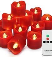 red base warm white light votive candles with remote and timer