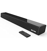 Bestisan Soundbar 28-Inch 80W with HDMI-ARC, Bluetooth 5.0, Optical Coaxial USB AUX Connection, 4...