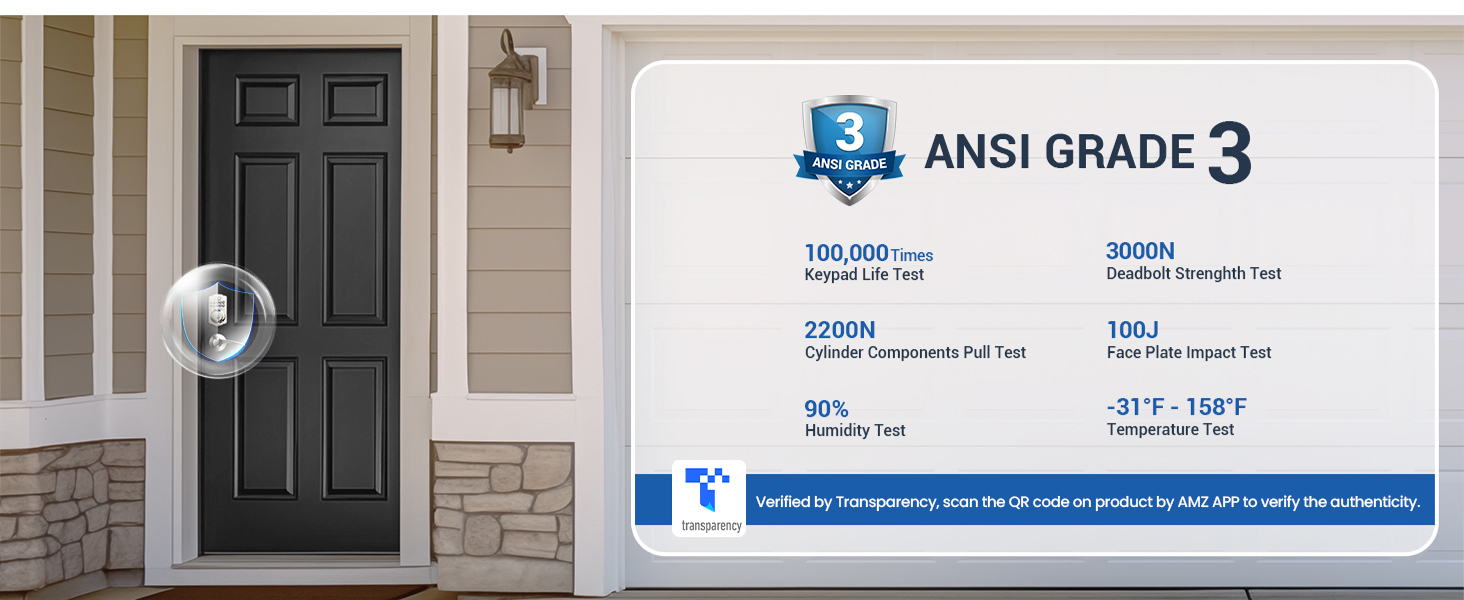 keyless entry door lock deadbolt with handle set