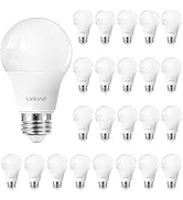 Linkind A19 Dimmable LED Light Bulbs, 60W Equivalent, 9W, 2700K Softe White, 800 Lumens, E26 Stan...