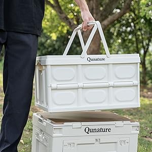 FOLDING STORAGE BOX WITH HANDLE
