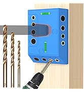 CKE Upgraded Drill Guide 30 45 90 Degree Angle Drill Hole Guide Jig with 3 Drill Bits for Angled ...