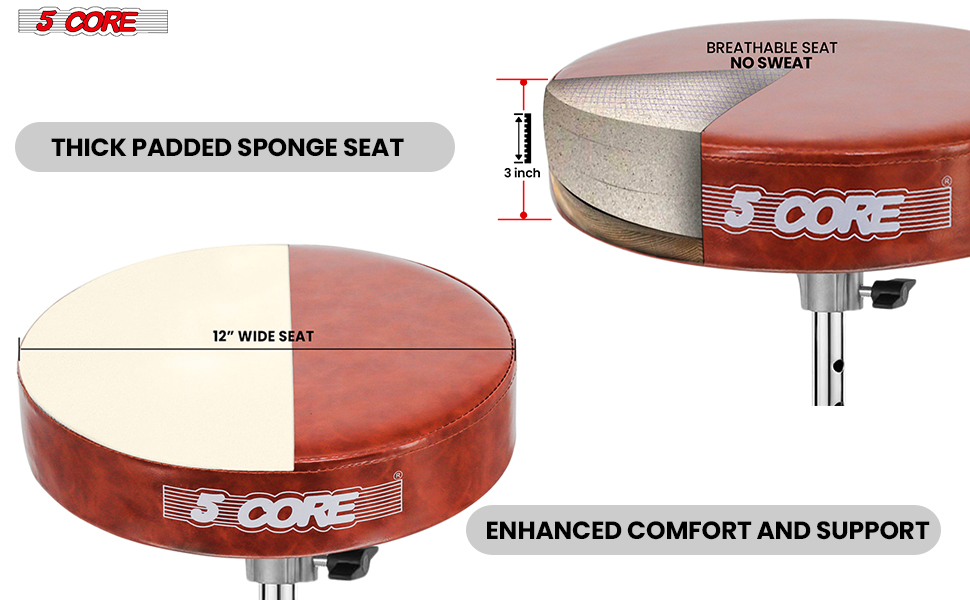 Drum Throne Padded Guitar Stool Music Chair for Adults and Kids