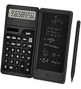 Calculator with Notepad, TRELC 12 Digits LCD Display Solar Desktop Calculator, Support Solar and ...
