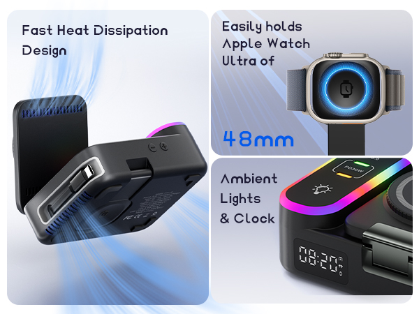 charging station 8 in 1 wireless charger multi device charger Apple