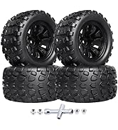 HobbyPark PreGlued Mounted 12mm Hex Hubs RC Truck Tires and Wheels 2.8 Tires with Foam Inserts fo...
