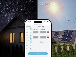 Wireless security camera outdoor supports flexible working time setting