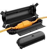 Restmo 2 Pack Compact Outdoor Extension Cord Cover, IP44 Waterproof Box and Safety Housing Case, ...