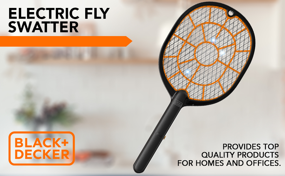 Quickly remove annoying critters with your electric fly swatter.