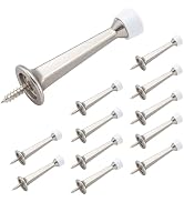HOME MASTER HARDWARE 3" Heavy Duty Solid Door Stop, 12 Pack, Satin Nickel | Wall Mounted Design, ...
