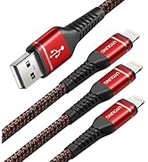 UYOUNG iPhone Charger Cable 3Pack 6FT [Apple MFi Certified] USB to Lightning Cable Nylon Braided ...