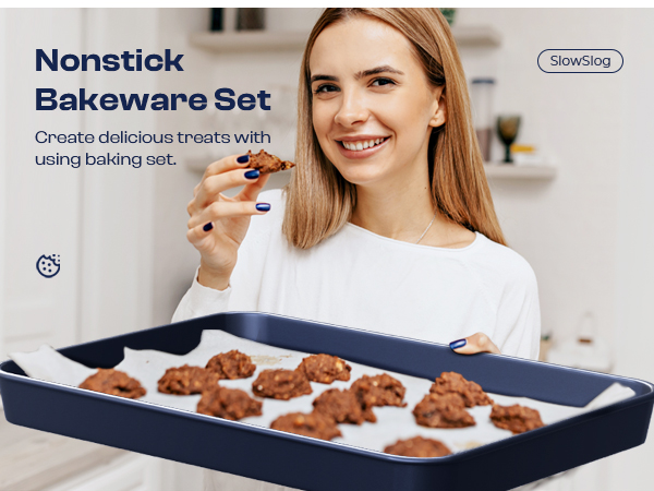 PFOA-free nonstick baking sheets for effortless food release and cleaning