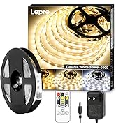 Lepro LED Strip Light, 3000K-6000K Tunable White, 32.8ft Dimmable Super Bright LED Tape Lights, 6...