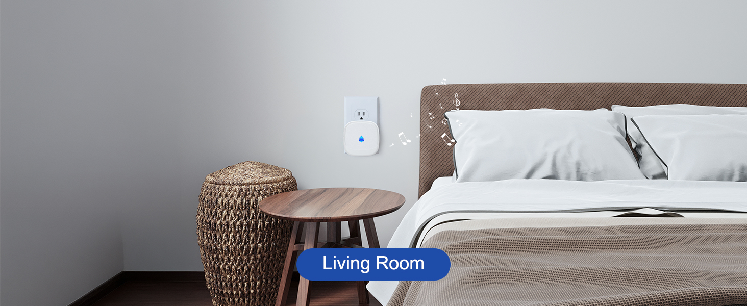 Wireless doorbell for living room