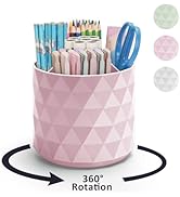 minimaliving Desk Organizer,Sparkling Diamond-like Pen Holder for Desk 360°Rotating Office Desk A...