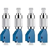 4Pcs Visual Fault Locator Fiber Adapter, Fiber Optic Connector, Single Mode 9/125um FC Male to LC...