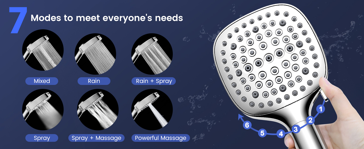 filtered shower head with handheld