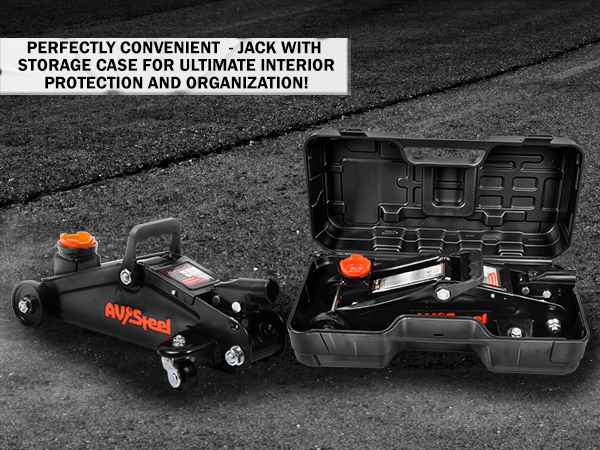 floor jack with storage case