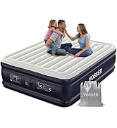 VOSSER Air Mattress Queen with Built-in Pump, 18" Raised Inflatable Blow Up Mattress,Upgraded Hea...