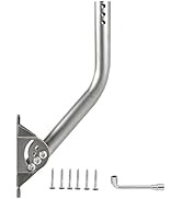 CEKAY Stainless Steel Antenna Mount (1.5" x 17"), Heavy-Duty Adjustable J-Pole Mast for TV Antenn...