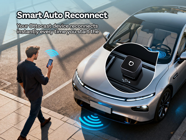 OTTOCAST Mini Cube 3.0, 2026 Upgrade 2in1 Wireless CarPlay &amp;amp; Android Auto Adapter