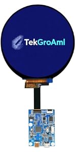 TekGroAml 4 Inch 720x720 Round Capacitive Touch LCD Display,Micro H/D Board