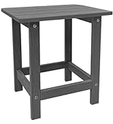 Meluvici Outdoor Side Table, HDPS Single Adirondack Side Table Weather Resistant, Outdoor Table f...