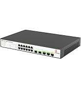 XikeStor 16 Port 2.5G L2 Managed Switch, 12x 2.5G RJ45 Ports &amp; 2X 10G RJ45 &amp; 2X 10G SFP+, High Sp...
