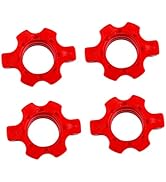 Toddmomy 4 Pcs hand bell Barbell - Lock Collar Screw Barbell Collars Clips dumbbell rod nut Dumbb...