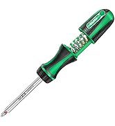LAOA 10-in-1 Ratcheting Multi-Bit Screwdriver Set with with Phillips Nut Driver 48T 20N.m Aluminu...