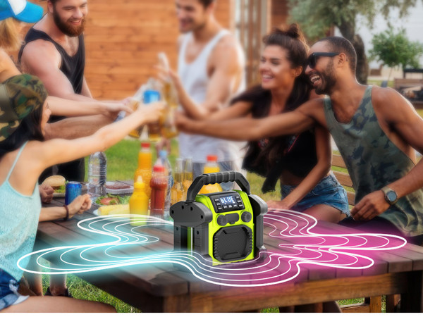 Construction site radio