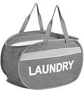 Collapsible Laundry Baskets, Foldable Clothes Hamper with Reinforced Handles, Sturdy Pop Up Hampe...
