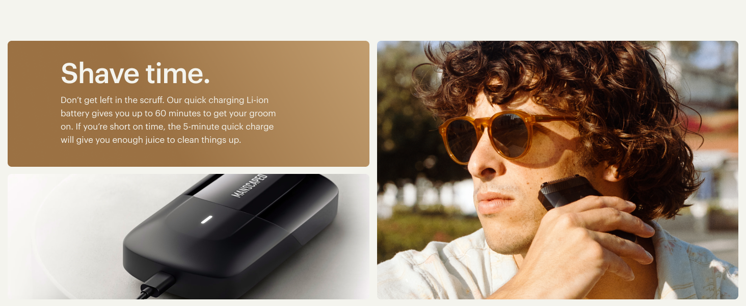 manscaped handyman travel face foil shaver hair trimmer compact